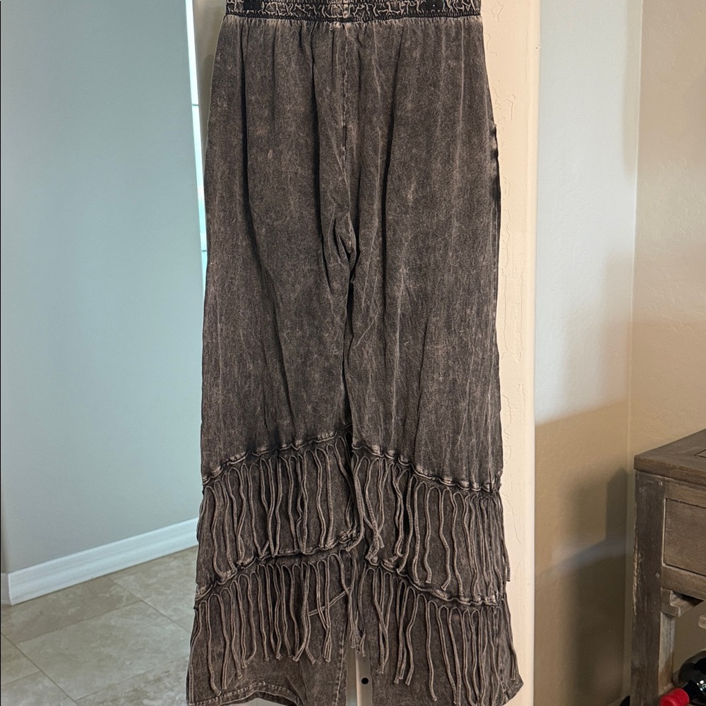 J.Her Dance With Me Mineral Washed Fringe Western Pants - Picture 7 of 10